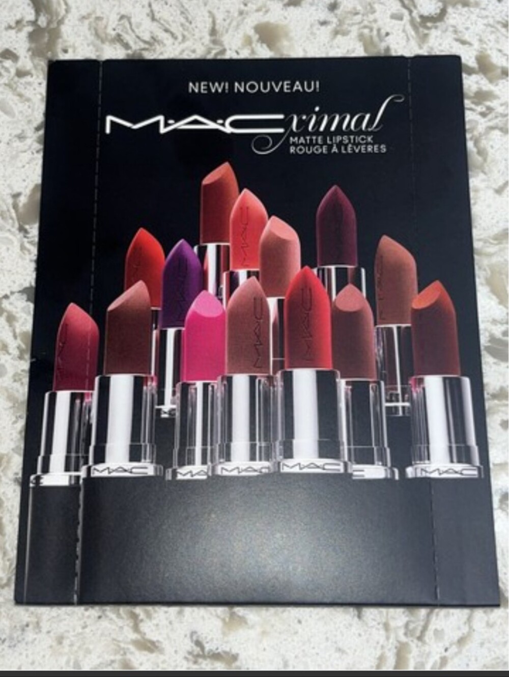 MAC New Matte Lipstick Colors (3) Sample Card
